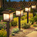 KOOPER 10 Pack Solar Pathway Lights Outdoor, Unique Solar Garden Lights Outdoor Waterproof, Bright Walkway Llights UP to 10 Hours of Lighting Decorative for Landscape Path Driveway Lawn Patio Yard