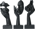 Aris & Juno 3 Pcs Thinker Statue Set - Abstract Sculpture Home Decor for Living Room, Office Desktop, and Room Decor - Adorable Resin Figurines for Shelves, Coffee Tables and TV Stand, Gift for Women