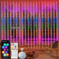 echosari Smart 600 LED Curtain Lights 20Ft x 10Ft Compatible with Alexa App Control DIY Fairy Lights, Dynamic for Backyard Home Wedding Party Decor - RGB Color Changing IC