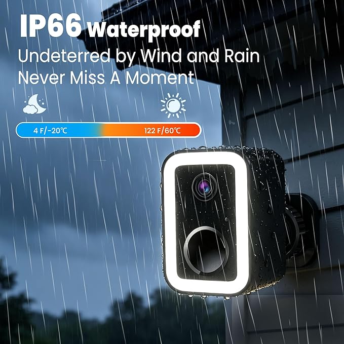 2026 Upgraded 2K Security Cameras Wireless Outdoor, AI Motion Detection & Spotlight Siren Alarm, Outside Battery Powered Camera for Home Security, Full-Color Night Vision, Support WiFi 5G & 2.4G