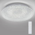 OOWOLF Flush Mount LED Ceiling Light Fixture, 2700K-6500K Super Bright 36W 3600LM 13.78 Inch Dimmable Warm/White Light Kitchen Light Modern Ceiling Lamp for Bedroom Bathroom, Chandeliers with Remote