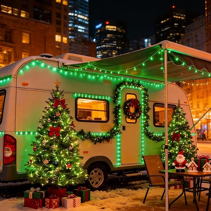 LAMPHOME 33ft Green St. Patrick's Day Mini String Lights, 100 LED Christmas Decorative Transparent Wire Fairy Starry String Lights Plug in, 16 Lighting Modes for Indoor Outdoor Xmas Tree