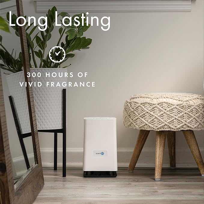 ScentAir Whisper Essential | Diffuser Machine, Scents up to 800 Sq. Ft Room, Compatible with Alexa & Google, WiFi & Bluetooth Enabled, Cartridge Sold Separately (White)