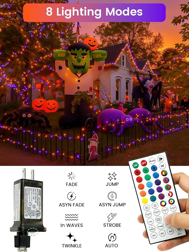66Ft 200 LED RGB Color Changing Easter Fairy Lights Plug in, Waterproof Pastel String Lights with Remote for Outdoor & Indoor, 24 Colors Twinkle Lights with Timer for Girl's Room Easter Decorations