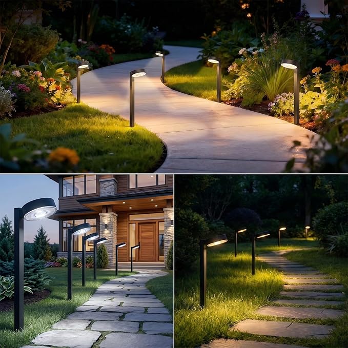 Sparkblaze 8 Pack Solar Pathway Lights Outdoor, LED Solar Path Lights with Warm White/Neutral White/Cold White, Solar Landscape Lighting for Yard, Garden, Lawn & Walkway.