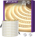 HitLights LED Strip Lights Warm White 3000K, 16.4ft Premium High Density 24V Tape Light, 600 LEDs, 426 LM/FT, CRI 90+, IP30, Lighting for Kitchen, Under Cabinets, UL Listed (Power Source Not Included)