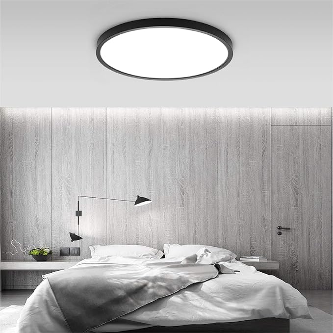 TALOYA Surface Mount LED Ceiling Light 15.8 Inch-2 Pack Black Shell, Equivalent to Traditional 240W Bulb Light for Kitchen Bedroom Utility Closet Room,5 in 1(3000k/3500k/4000k/5000k/6500k)
