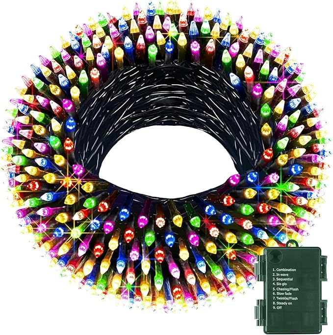 ITICdecor Christmas String Lights 33ft 100 LED, Waterproof Fairy Starry String Lights Battery Operated, 8 Modes Decorative Lights for Indoor Outdoor Xmas Tree Party Garden