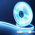 5V USB COB LED Strip Lights,6.56FT/2M,Ice Blue,320LEDs/M,8mm Width,Not Waterproof IP20,1M USB Cable,Flexible LED Tape Light for DIY Home Indoor Decoration