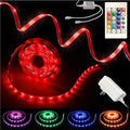 LED Strip Lights, 16.4FT / 5M RGB Light Strip with Remote & Power Supply, PU Coating ETL 12V DC Adapter Color Changing Strip Lights for Bedroom, Kitchen, Monitor, TV, Home Decor