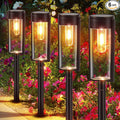 LETMY Solar Pathway Lights Outdoor, New Upgraded 6 Pack Solar Outdoor Lights, IP65 Waterproof Auto On/Off Solar Garden Lights Solar Powered Landscape Path Lights for Yard Lawn Patio Walkway