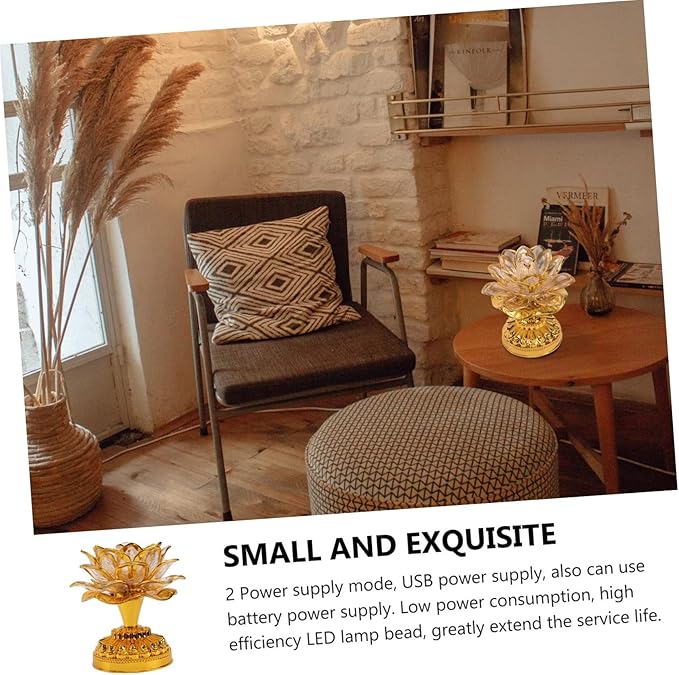 1pc Lotus Shaped Led Buddha Lamp for Home Decoration Color-Changing Meditation Light for Buddhist Source Buddha Melodies Elegant Room Decor