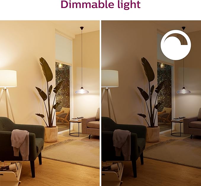 Philips Smart 40W B12 Tunable White Smart Candle-shape 4-Pack, E12, Dimmable, Indoor, Connect to Wi-Fi, Control Voice or App - Powered by WiZ Connected