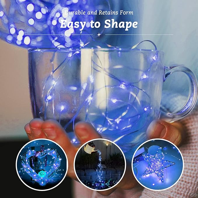12 Pack Fairy Lights Battery Operated String Lights，7FT 20LED Waterproof Silver Wire Christmas Lights Outdoor,Firefly Mini Lights for Bedroom Party Birthday Wedding Indoor Decorations.