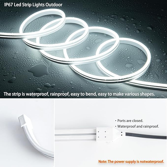 Vanity Lights for Mirror, Hollywood Style Makeup Lights with Dimmer and Power Supply, Waterproof, 16.ft/5M 600 White LEDs Makeup Vanity for Bathroom (Mirror Not Included)