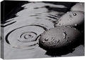 wall26 Canvas Print Wall Art Black Rocks with Ripples in The Water Floral Nature Photography Realism Bohemian Scenic Relax/Calm Cool for Living Room, Bedroom, Office - 32"x48"