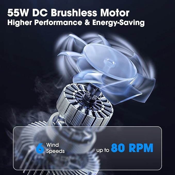 100 Inch Industrial Ceiling Fans, Black DC Motor Ceiling Fan No Light with Remote Control, High CFM Quiet Large Ceiling Fan for Shop Garage Warehouse, 7 Aluminum Blades, Indoor Outdoor Commercial Fan