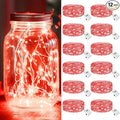 kolpop 12 Pack LED Fairy Lights Battery Operated, Mini Twinkle String Lights Battery Powered Waterproof for Christmas Mason Jars Party,Red