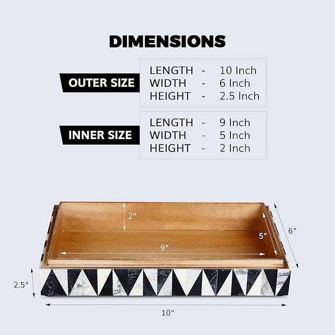 Handicrafts Home Decorative Storage Box 10x6 – Remote Organizer Box with Lid, Modern Decorative Keepsake Box, Boho Shelf Décor, Memory Box for Photos or Letters, Decorative Box for Table Décor