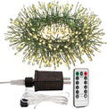 Firecracker Fairy Lights,50FT 500Leds Waterproof Twinkle Lights Plug in,8 Modes Remote String Light for Indoor Outdoor Christmas Wedding Birthday Patio Garden Decor,Green Wire,Warm White