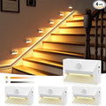 NIORSUN Motion Sensor Stair Lights Indoor, 2000mAh Battery Operated Night Light, 3 Color Temperature with Light Sensor for Stairway, Hallway, Bathroom, Kitchen, Bedroom White 4 Pack