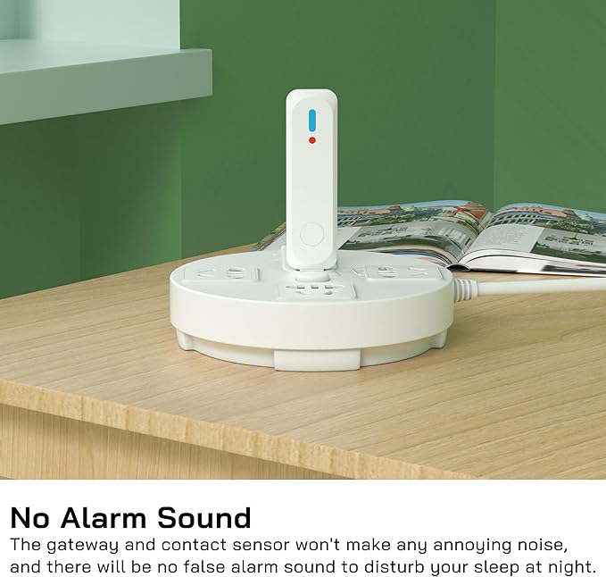 Home Alarm System 5-Piece kit, Door Window Sensors WiFi Slient Alarm System for Kids Safety, Wireless Home Alarm Security System DIY, No Contract, App Alert for Home Apartment, 2.4G WiFi Only