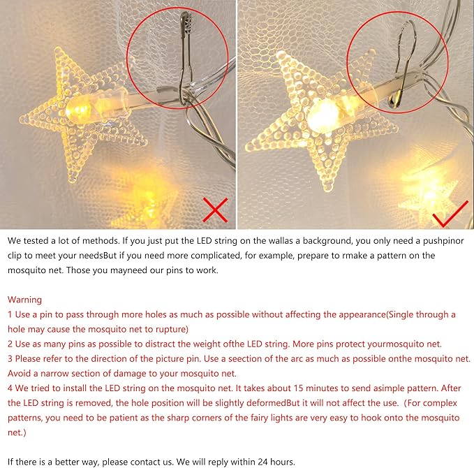 Comtelek 8 Corner Bed Canopy with 100 LED Star String Lights Battery Operated, White Bed Netting Unique Style 4 Door Square Canopy Bed Curtains Canopy - Suggested for Twin Full Queen King Bed