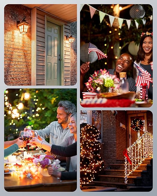 DEWENWILS Outdoor Wireless Remote Control Outlet Power Strip Weatherproof, Expandable Indoor Outdoor Electrical Plug in Light Switch, 15 A, 7-Inch Extension Cord, 100 FT Range, ETL Listed