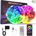 LED Strip Lights For Bedroom 130 FT(2 Rolls of 65.5 FT) with remote and intelligent application Bluetooth LED lights, music synchronized RGB color changing lights, suitable for room party decoration