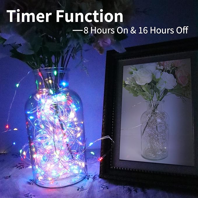 403 FT 1200 LED Christmas Fairy Lights Plug in Xmas Lights Outdoor Decorations Waterproof String Lights with Timer 8 Modes Memory Twinkle Lights for Holiday Wedding Party Garden-Multicolored