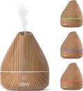 Pure Enrichment PureSpa Natural Aromatherapy Oil Diffuser (Natural) - Ultrasonic Air Deodorizer with 200ml Water Tank, Wood-Grain Accents, Soft Color-Changing Lights, and Auto Safety Shut-Off