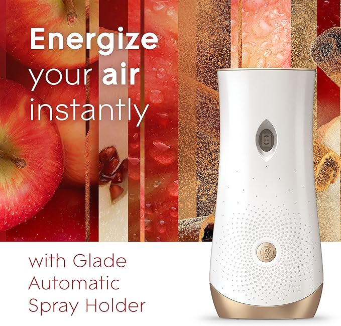 Glade Automatic Spray Refill, Air Freshener for Home and Bathroom, Apple Cinnamon, 6.2 Oz