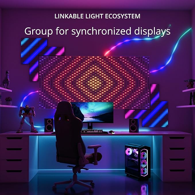 Twinkly Line – Extension Kit App-Controlled Adhesive + Magnetic LED Light Strip with RGB (16 Million Colors) LEDs. Extendable. 5 feet. Black Strip. Indoor Smart Home Decoration Light