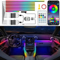 Car LED Strip Lights, Interior Acrylic LED Lights for Car with Dynamic Rainbow Dream Color Chasing, Ambient Lighting Kits Music Sync (8 in 1(6 * 29.5+43.3+14.5 inches))