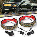 Nilight 2PCS 24 inch Truck Grille Strobe Lights Strip 384 LED Emergency Light Amber Flexible Side Flashing Warning Caution Safety Waterproof Lighting Kit for Trucks Tow Plow Construction Vehicles