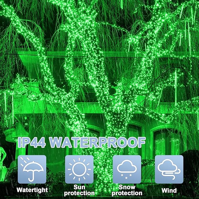LAMPHOME 500 LED Green St Patricks Day Lights, 165FT Christmas String Lights with 16 Lighting Modes, Waterproof Connectable Mini fairy Lights, Plug in for Indoor Outdoor Xmas Party Bedroom Decorations