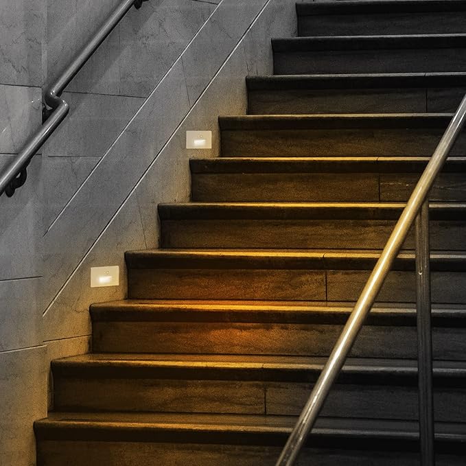 Ciata LED Indoor & Outdoor Motion Sensor Lights - Deck & Stair Lights with PIR Motion & Dusk to Dawn Sensor - White