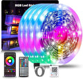 390FT LED Lights for Bedroom, RGB LED Strip Lights Music Sync Color Changing Effects, DIY Cuttable Led Light Strip with Remote and App Control Led Lights for Room Decor (4 Rolls of 97ft)