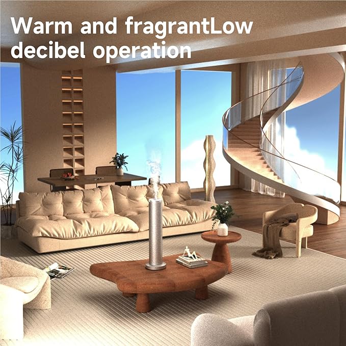New Upgraded Waterless Scent Oil Nebulizer – Smart App & Remote Control, Covers Up to 4000 Sq Ft, Quiet Aroma Diffuser for Home, Hotel & Office, Up to 20H Runtime & Timer