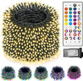 35 Colors Changing Christmas Lights, 98FT 300 LED 4th of July String Lights Green Wire with Remote, Waterproof Twinkle Light for Xmas Tree Holiday Party Indoor Outdoor