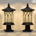 Solar Post Lights 2 Pack, Dusk to Dawn Solar Lamp Post Light Fixture E26 Base Socket, IP44 Waterproof Post Lights Outdoor Solar Powered for Pathway, Driveway, Lawn, K235SPL10-2
