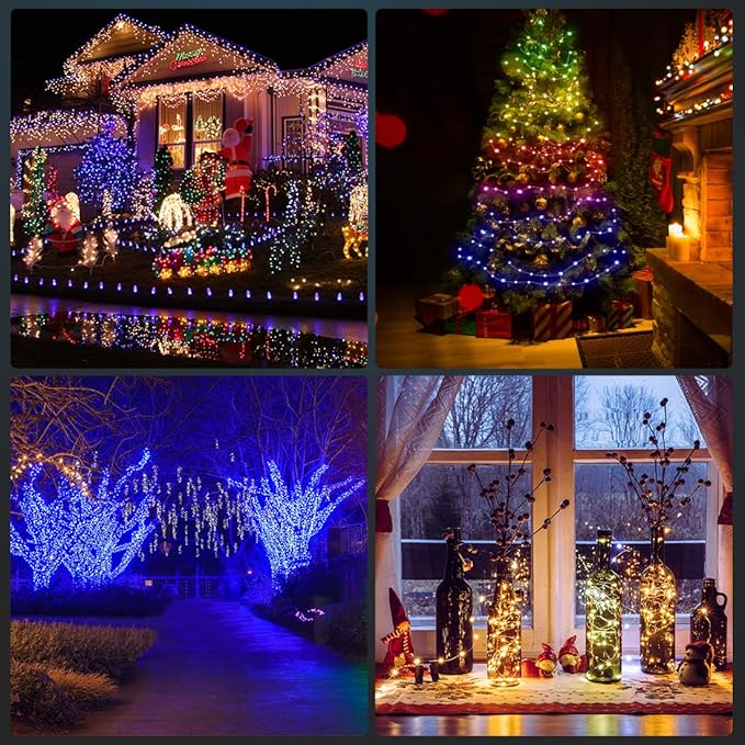 BTF-LIGHTING RGB IC WS2812B USB Twinkle Smart Fairy Light String 16.4FT 50Pixels Transparent Wire Music Bluetooth Mesh APP IR Remote DIY Control Sync Color Chasing IP65 For Christmas Tree Bedroom DC5V
