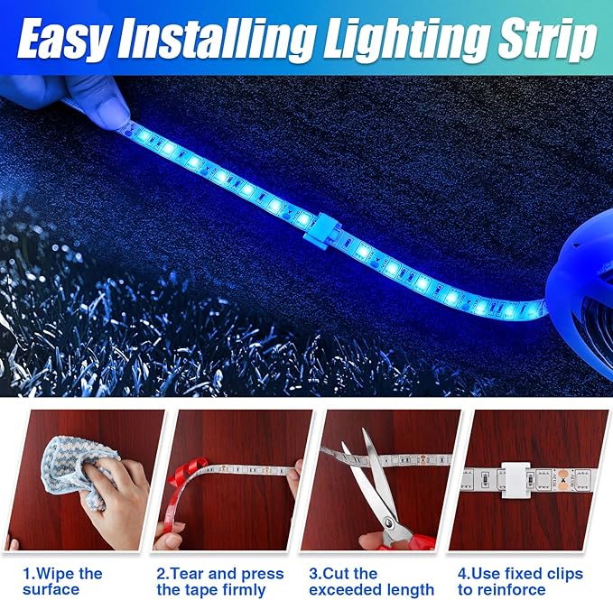 LED Boat Lights - 16.4ft Strip Lights, Waterproof Interior & Exterior, Pontoon, Bass Boat, Kayak, Cabin, Deck, Navigation Lights (Blue)