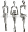 XINXUAN Letter - White Statue Home Decor - Modern Bookshelf & Desk Decor - 3 Piece Set