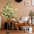 Olive Tree Light, 6FT 216 LED Lighted Olive Tree, Artificial Greenery Trees with Lights for Indoor Outdoor Home Bedroom Party Holiday Decoration