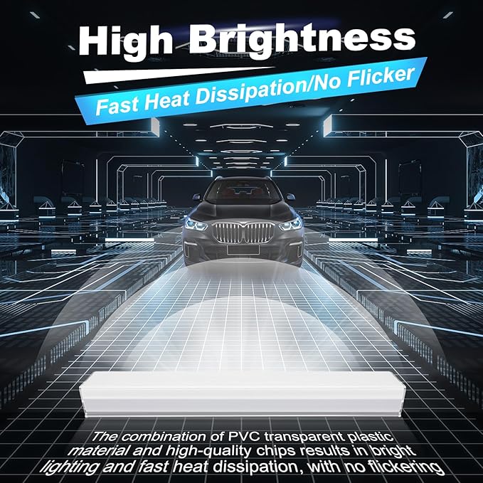 Hexagon Garage Lights 3 Level Dimmable, High Brightness 168W 5600 to 18480 Lumens 6500K Honeycomb Led Light 5 Grid for Garage, Auto Beauty Shop, Car Detailing Shop, Workshop