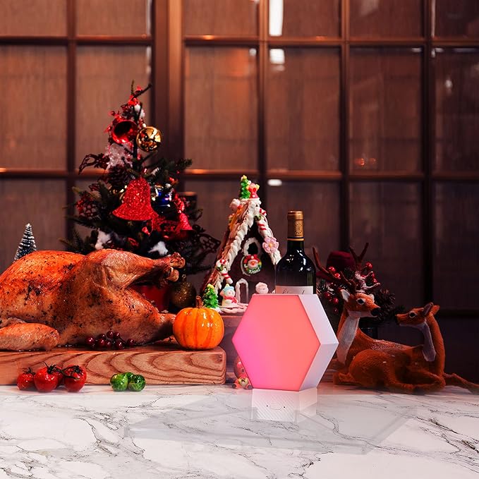 Yescom APP Control Smart LED Light Panels Hexagon Smarter Plus Kit Works Alexa, Google Assistant Hexagonal Modular Voice Music Control Dynamic Lamp for Gaming Room Home Bar Party Decor