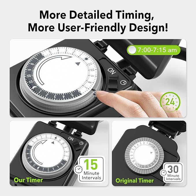 BN-LINK Outdoor Mechanical Timer with Wireless Remote Control Outlet Timer