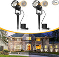 L LOHAS LED 5W Dusk to Dawn Outdoor Lighting, Auto On/Off 6000K Landscape Outdoor Spotlight, IP66 Waterproof Plug in Spot Lights for Yard, Garden, House, Pathway, Plant, UL Listed (2 Pack)