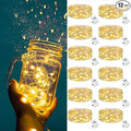 ZGWJ Fairy Lights Battery Operated, 12 Pack Warm White Twinkle String Lights 20 LED 7FT Waterproof for Bedroom Decor, Halloween, Christmas, Party Indoor and Outdoor Decoration